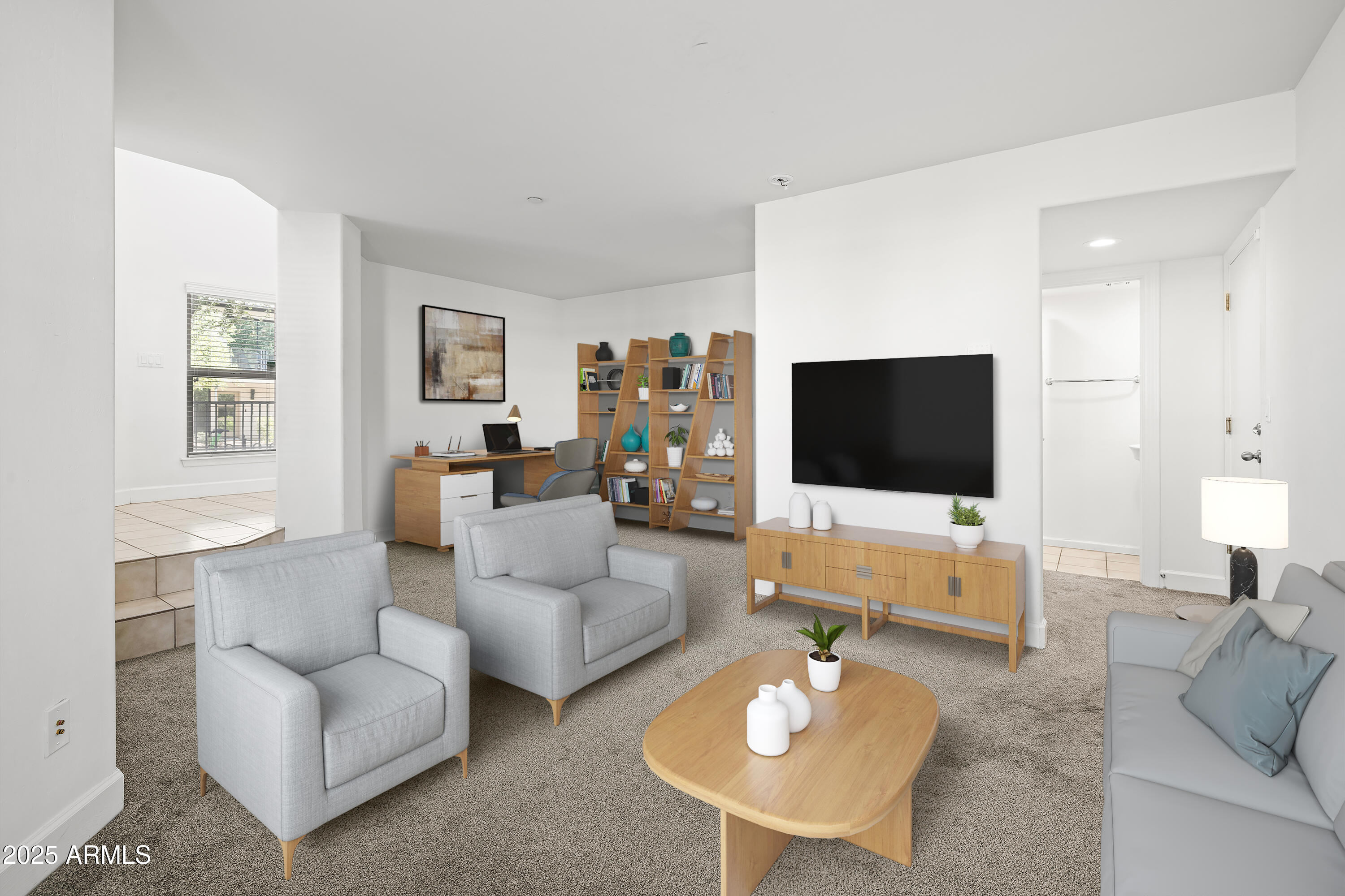 505 West 6th Street Tempe, AZ 85281 - Photo 3 of 32 a living room with furniture and a flat screen tv