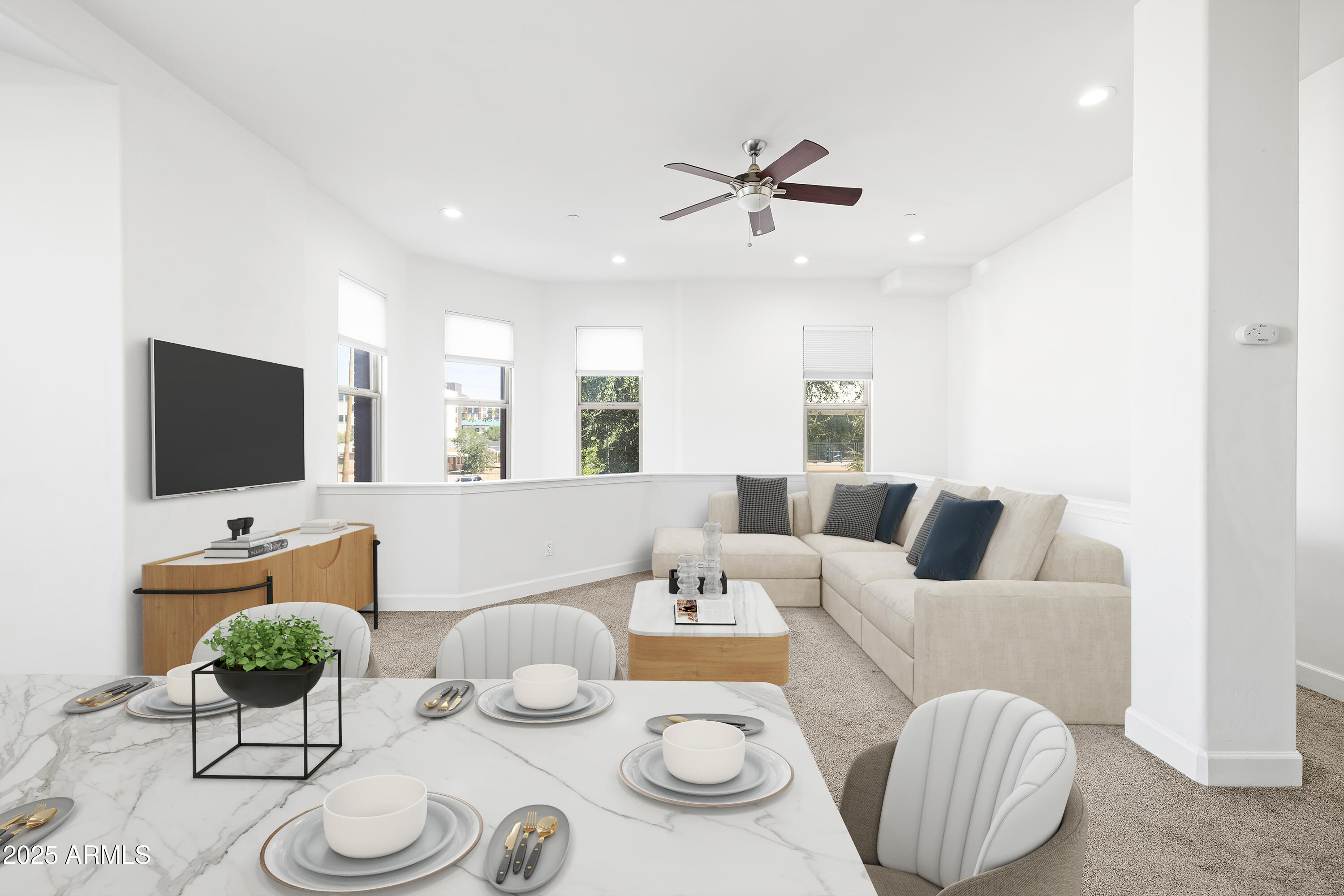 505 West 6th Street Tempe, AZ 85281 - Photo 9 of 32 a living room with furniture and a flat screen tv