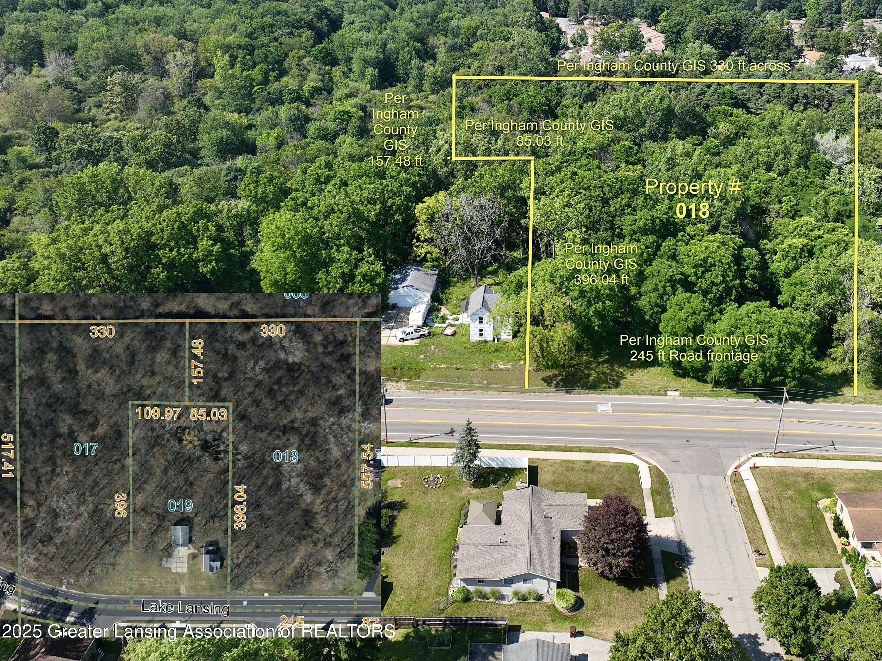Lot B Lake Lansing Road Haslett, MI 48840 - Photo 1 of 4 018 Property lines w insert of GIS