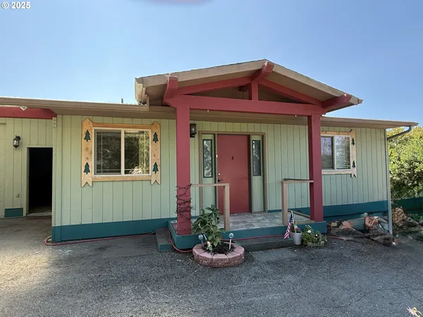 a front view of a house