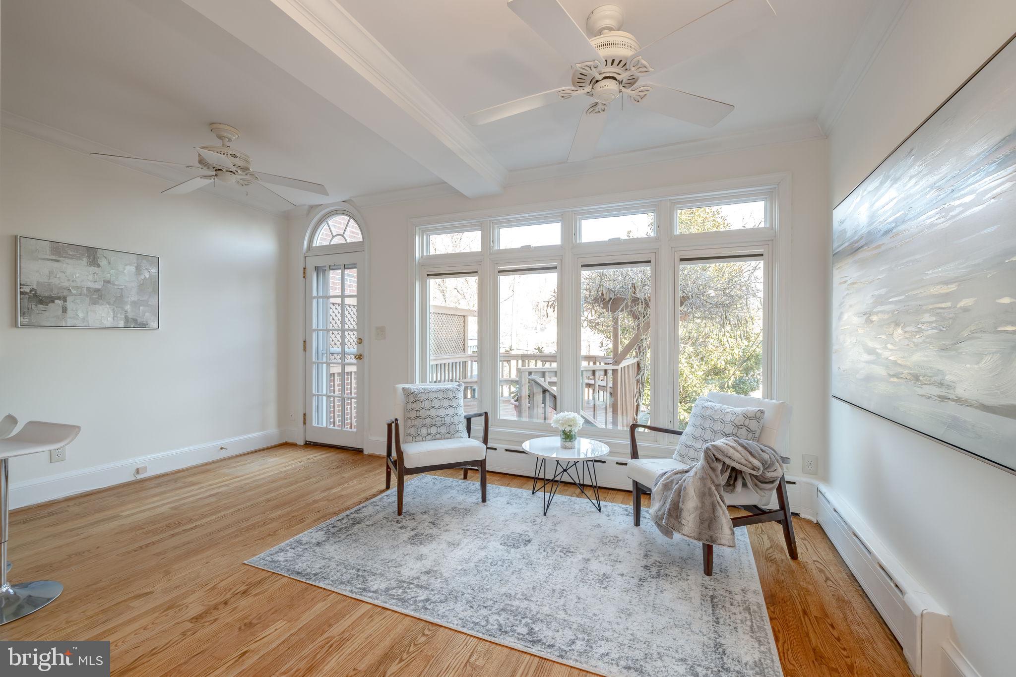 1919 38th Street Northwest Washington, DC 20007 - Photo 13 of 43 Beautifully, sunny family room opens to rear deck
