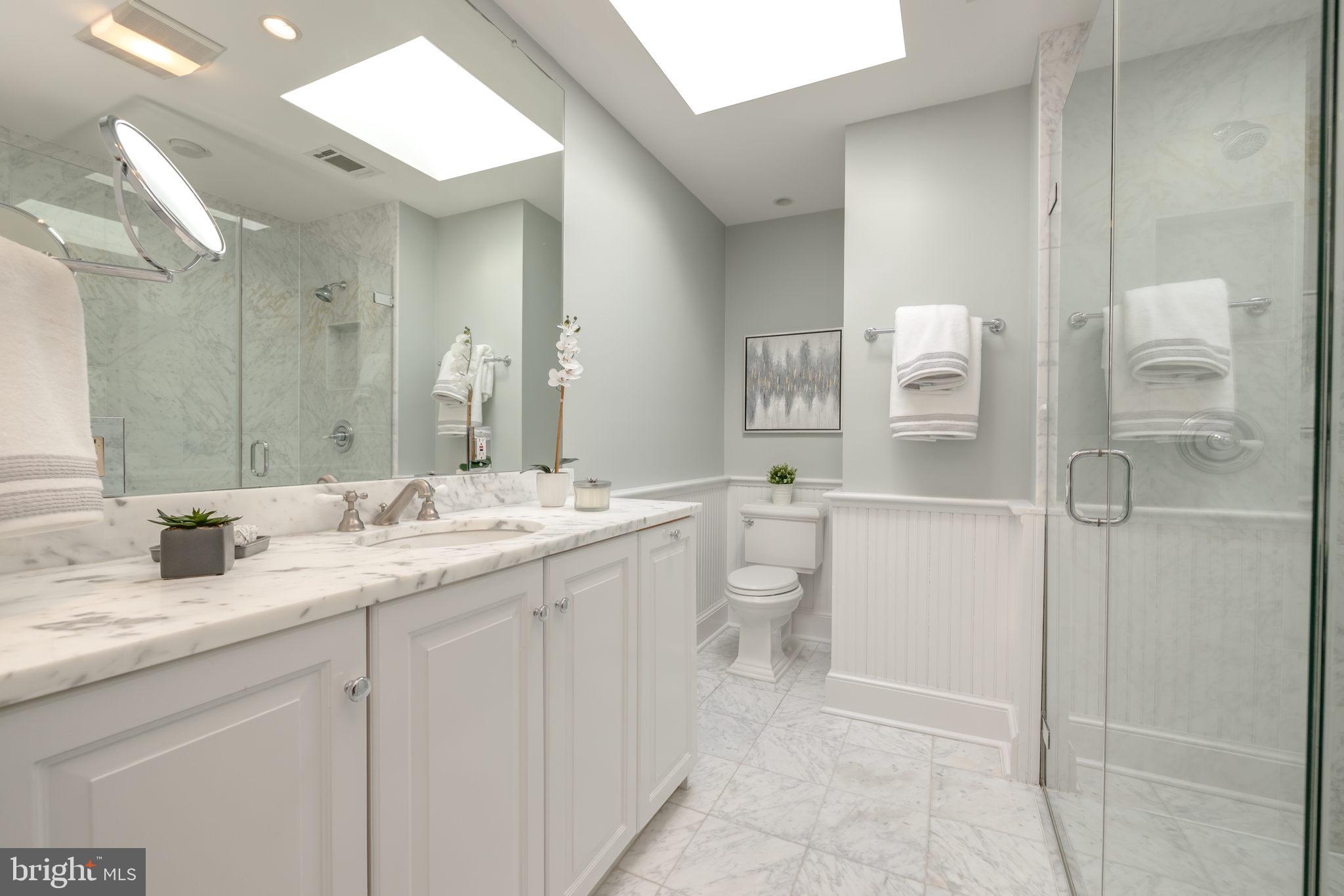 1919 38th Street Northwest Washington, DC 20007 - Photo 18 of 43 Spacious bathroom w/ marble counters and floors