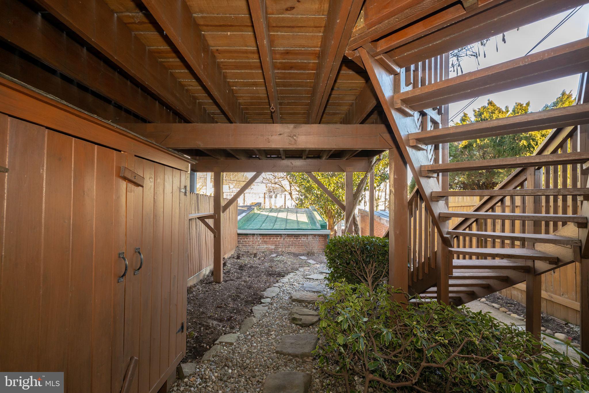 1919 38th Street Northwest Washington, DC 20007 - Photo 28 of 43 Covered path w/ additional outdoor storage