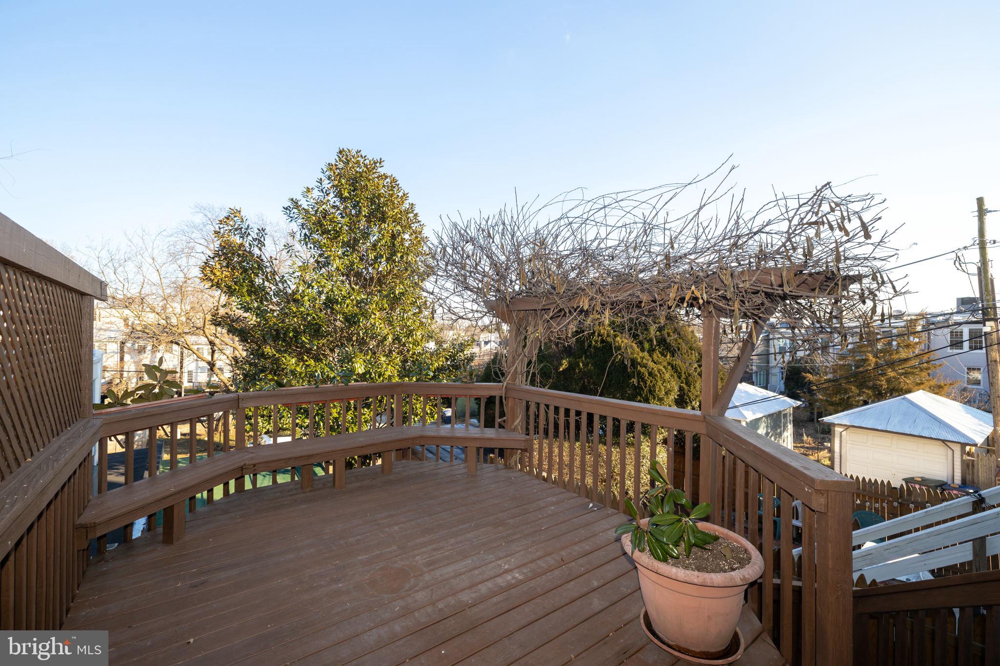 1919 38th Street Northwest Washington, DC 20007 - Photo 30 of 43 Large rear deck
