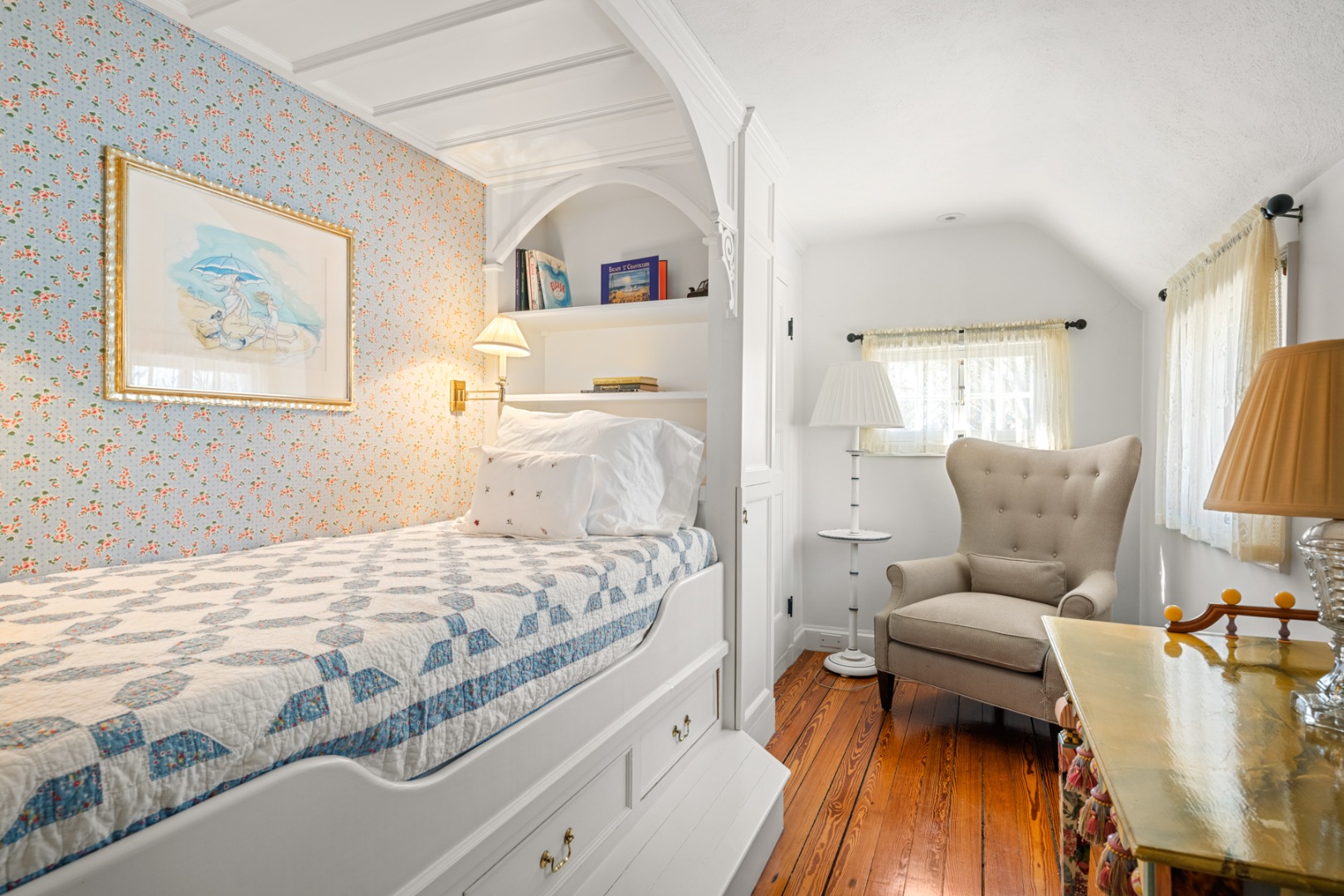 1 Ocean Avenue Nantucket, MA 02554 - Photo 25 of 49 a bedroom with a bed and a couch