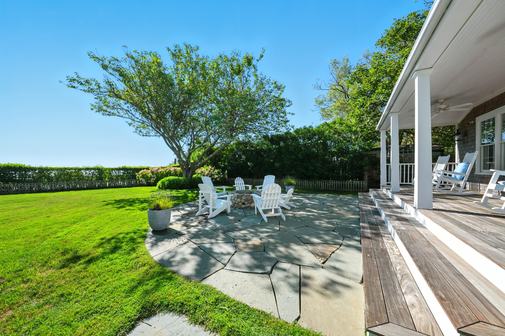 1 Ocean Avenue Nantucket, MA 02554 - Photo 34 of 49 a view of a house with backyard and sitting area