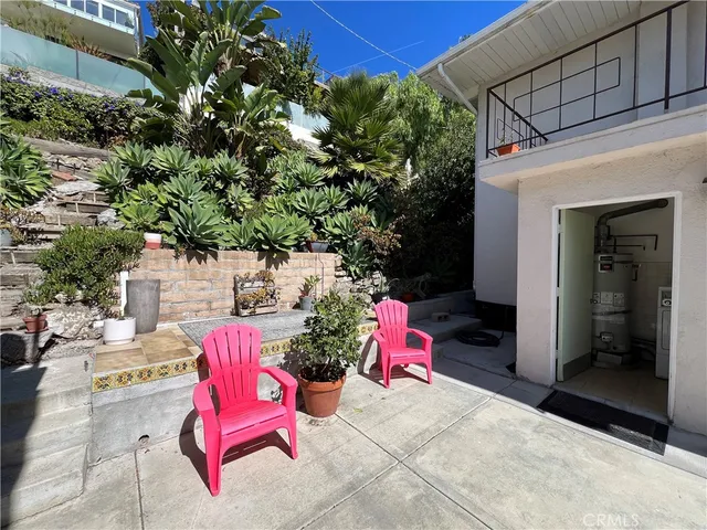 a view of a room with furniture and garage