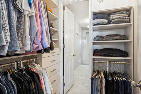 a view of a walk in closet