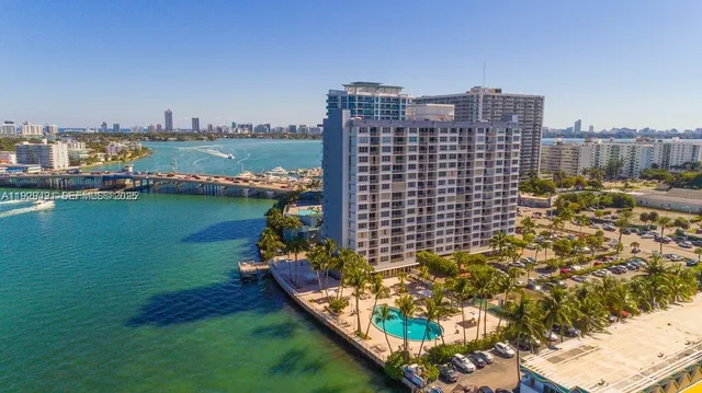 a view of a city with ocean