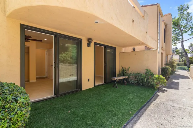 a house view with a garden space
