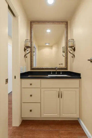 a close view of a dresser