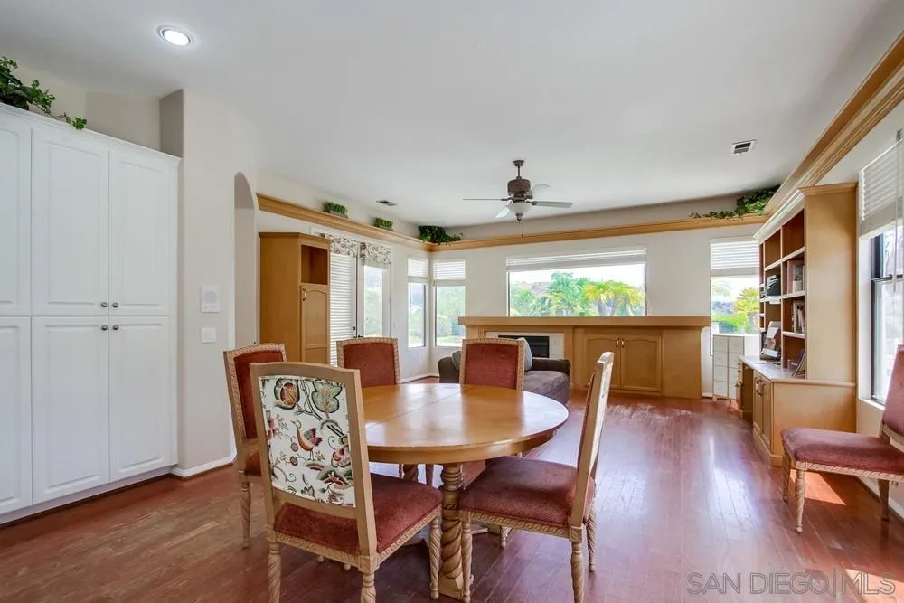 3605-7 Logwood Place Fallbrook, CA 92028 - Photo 39 of 74 a dining room with furniture window and wooden floor