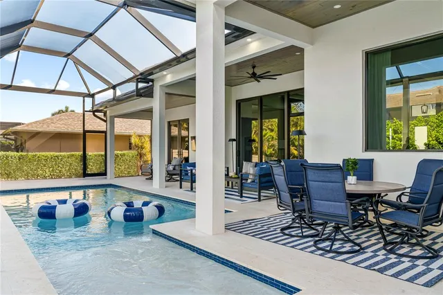 a outdoor space with furniture