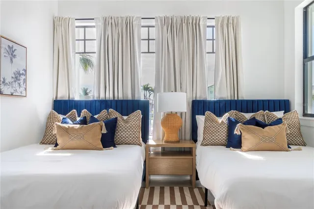 a bed room with a bed and a couch