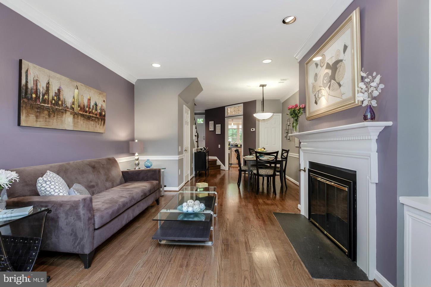 1233 Portner Road Alexandria, VA 22314 - Photo 11 of 29 a living room with furniture and a fireplace