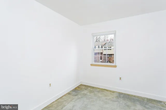 a view of a small space with window in it