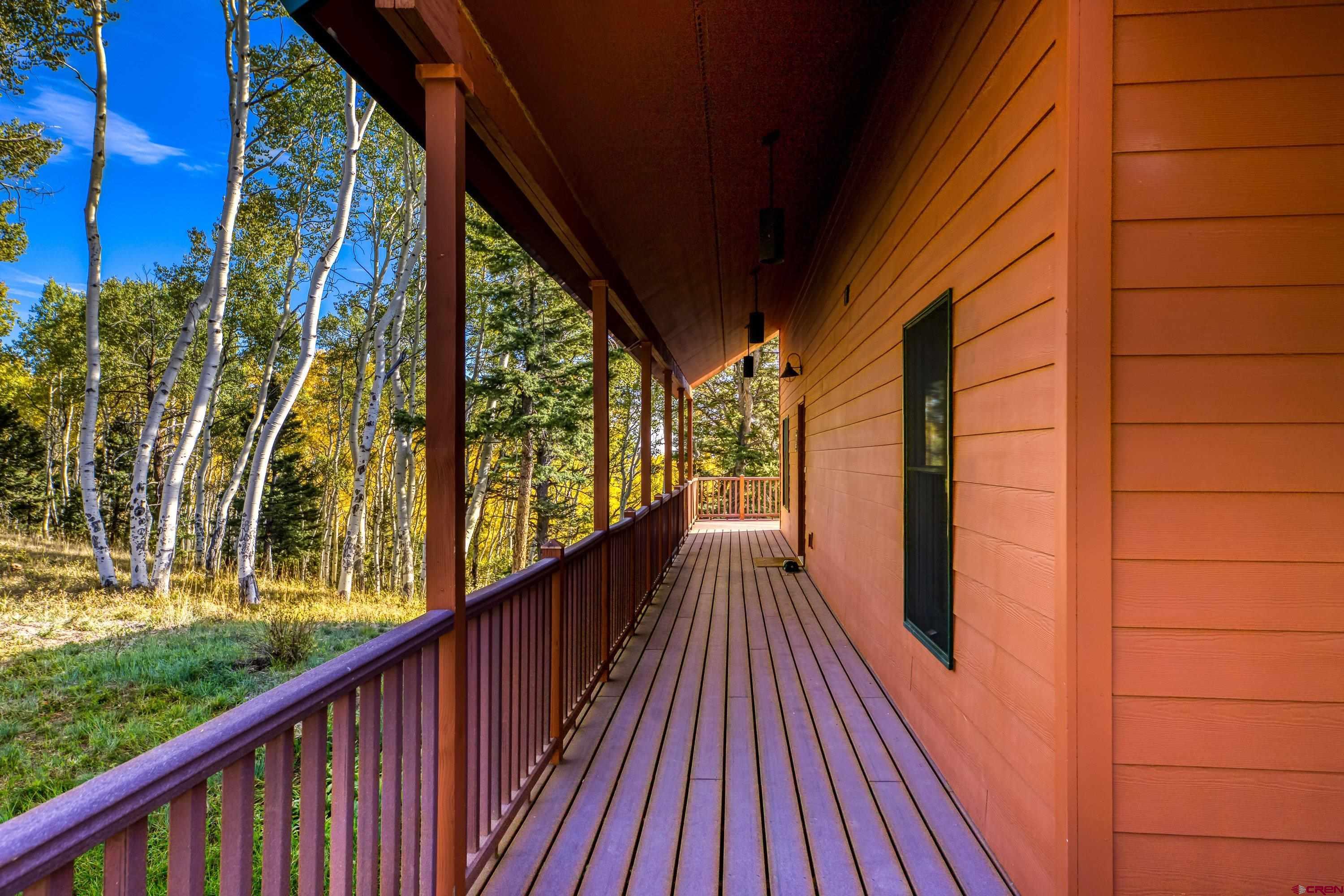 180 Ridge Road Cimarron, CO 81220 - Photo 40 of 42 a view of balcony with wooden floor