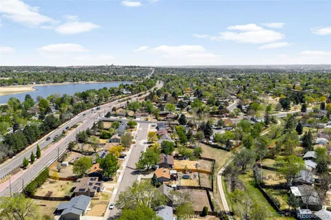 an aerial view of multiple house