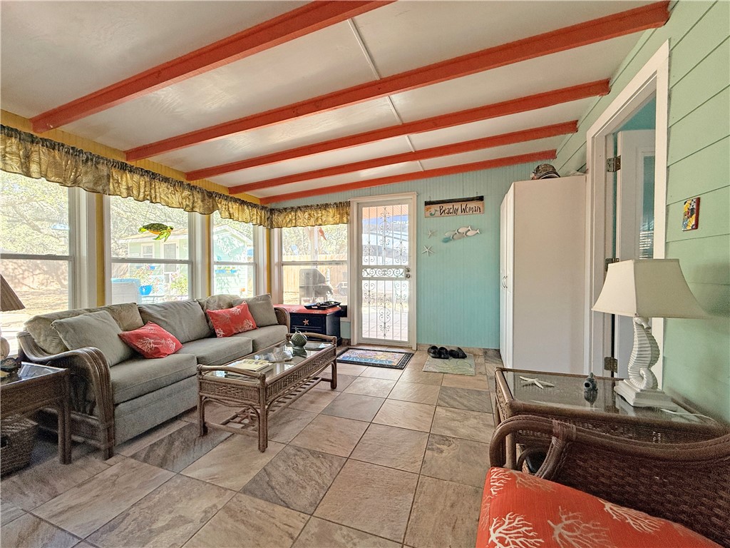 1411 Myrtle Street Fulton, TX 78358 - Photo 6 of 26 a living room with furniture and a table