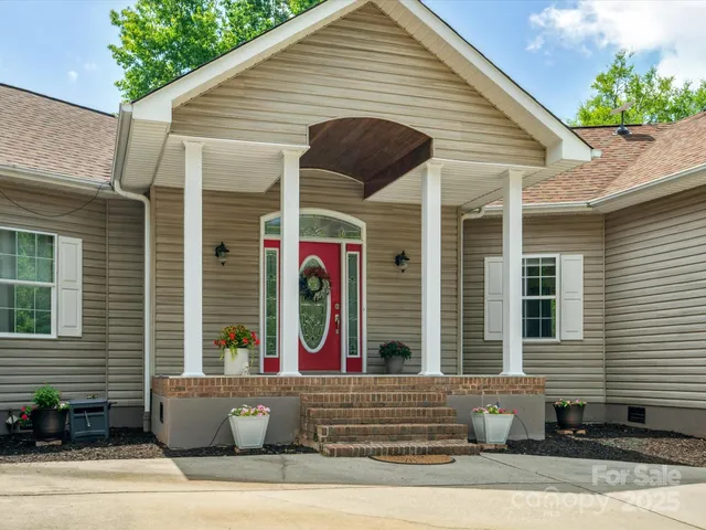 a front view of a house with entryway