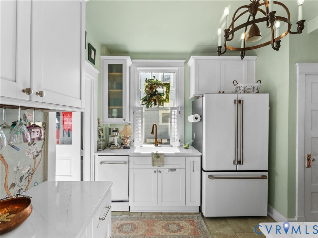 1812 Seddon Road Richmond, VA 23227 - Photo 20 of 56 Kitchen featuring white shaker cabinetry, white co