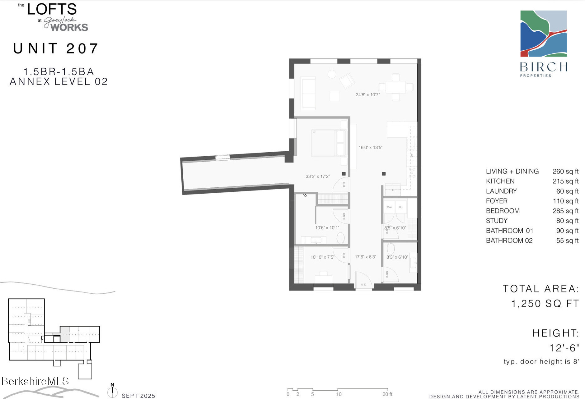 520 State Road, Unit 207 North Adams, MA 01247 - Photo 13 of 13 Loft 207 Floor Plan