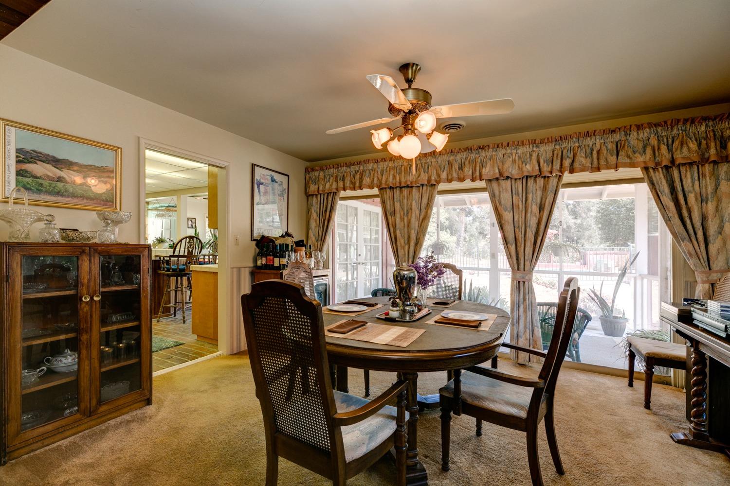 516 Palomar Road Ojai, CA 93023 - Photo 11 of 45 a dining room with furniture window and outside view