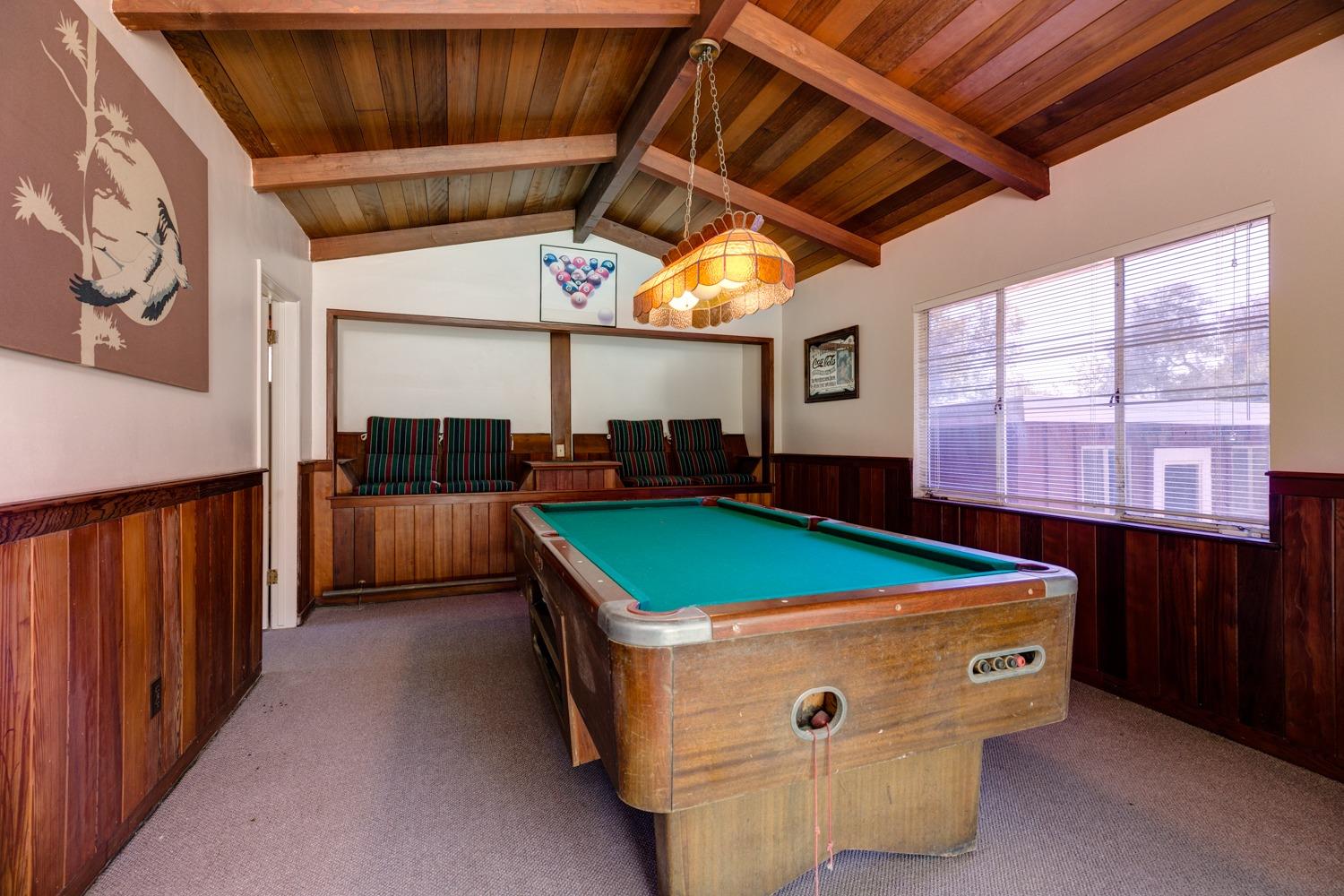516 Palomar Road Ojai, CA 93023 - Photo 28 of 45 a room with pool table and windows