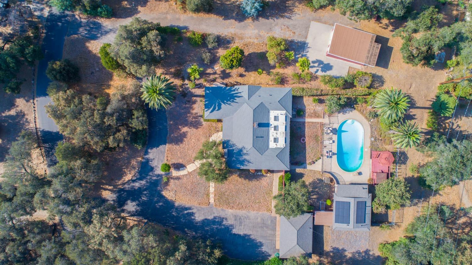 516 Palomar Road Ojai, CA 93023 - Photo 3 of 45 an aerial view of a house with a yard and large trees
