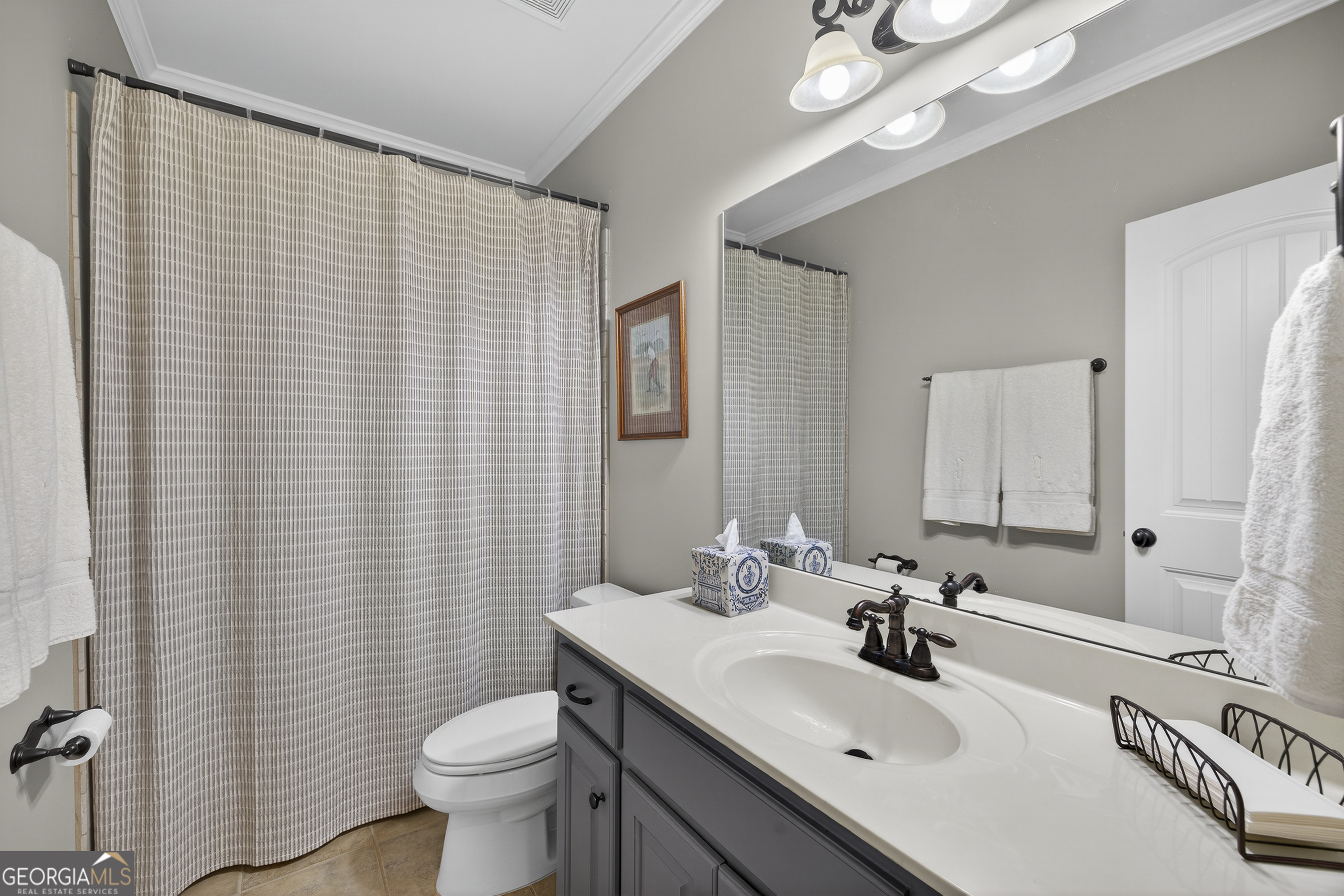 675 Garden Circle Statham, GA 30666 - Photo 70 of 98 a bathroom with a sink a toilet and mirror