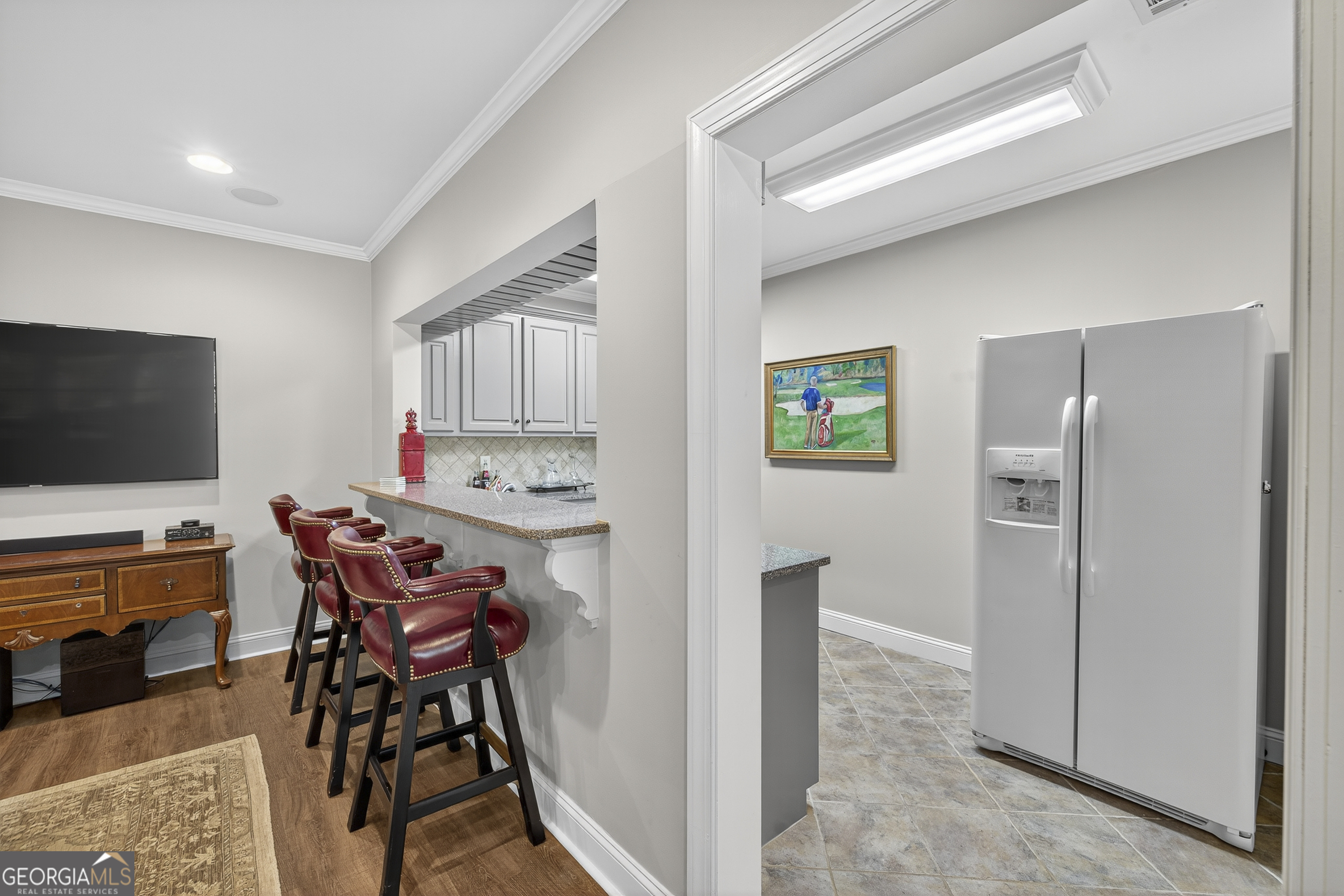 675 Garden Circle Statham, GA 30666 - Photo 84 of 98 a view of a livingroom with furniture and flat screen tv