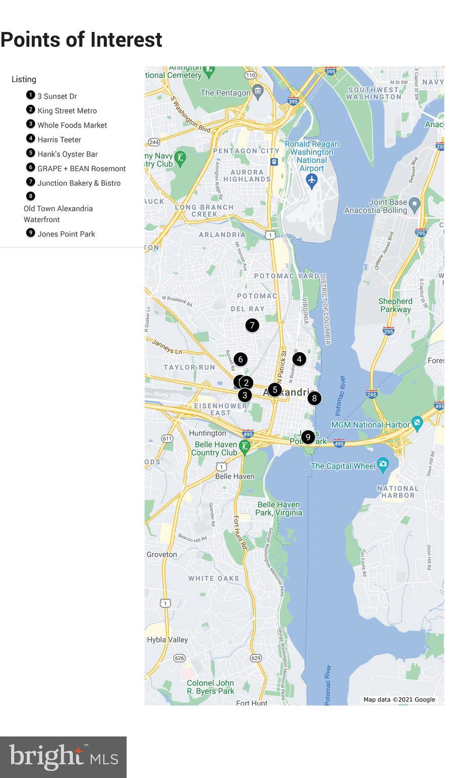 3 Sunset Drive Alexandria, VA 22301 - Photo 2 of 50 Neighborhood Points of Interest