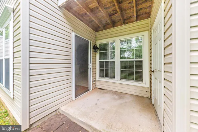 a view of front door of house