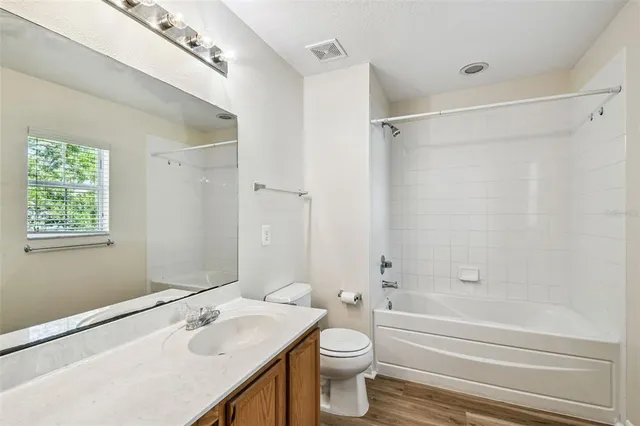 a bathroom with a shower and a toilet