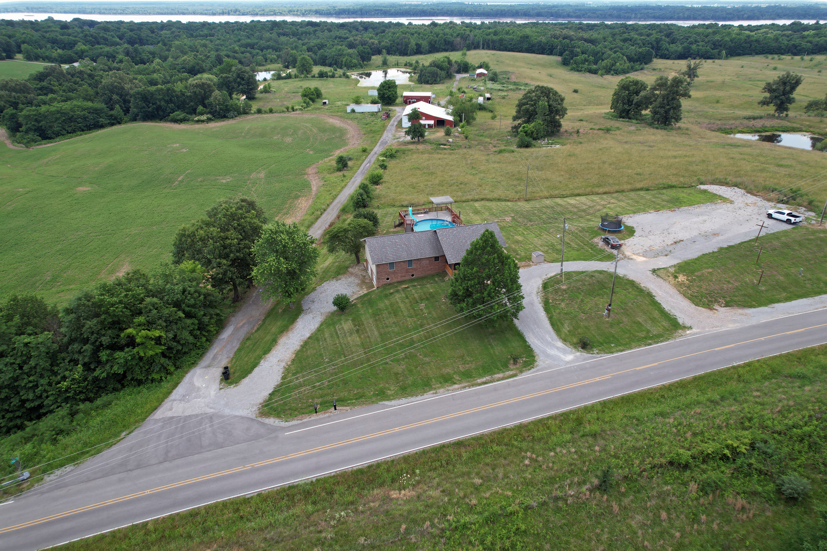 5488 Tick Ridge Road Grand Chain, IL 62941 - Photo 51 of 55 an aerial view of a house