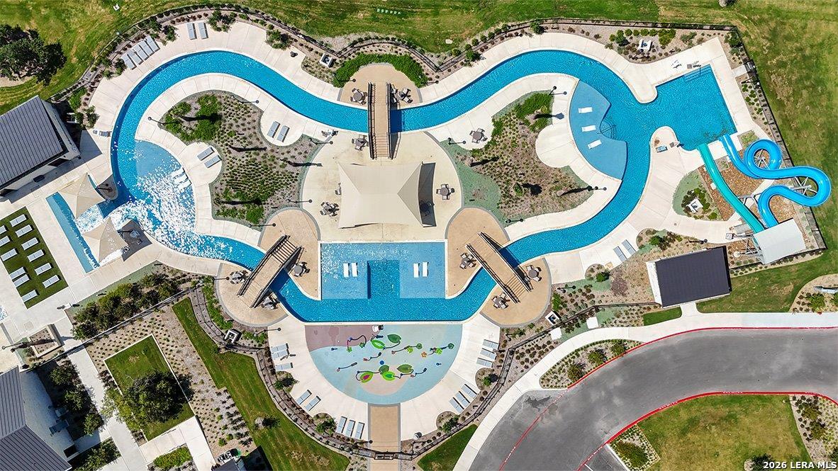14731 Clay Rdg Run San Antonio, TX 78253 - Photo 50 of 55 an aerial view of a house with a swimming pool