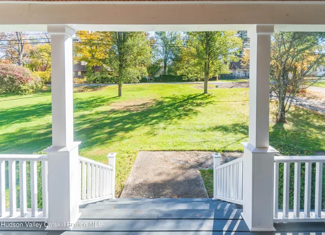 a view of an outdoor space and deck