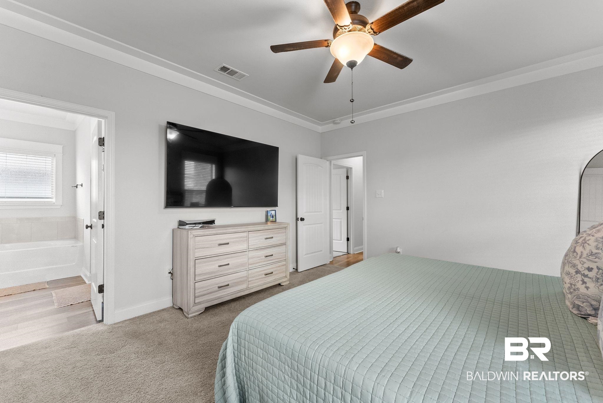 10745 Brodick Loop Daphne, AL 36527 - Photo 20 of 39 Bedroom featuring light carpet and ceiling fan