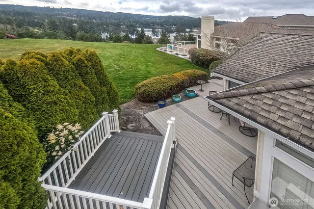 a view of a balcony with an outdoor space