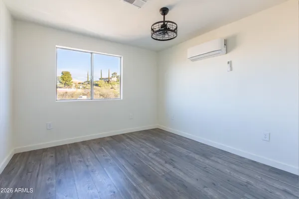 an empty room with a window