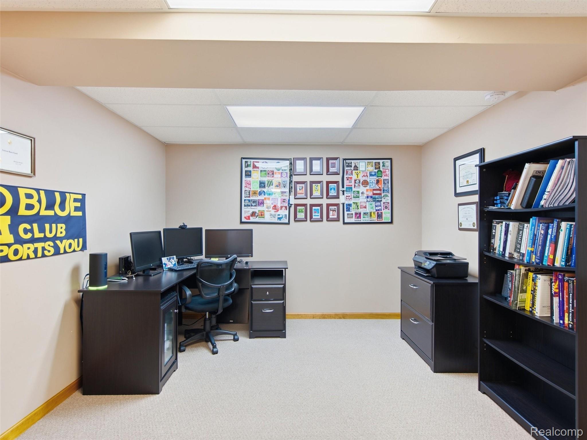 5003 Mason Road Howell, MI 48843 - Photo 33 of 59 Office space featuring neutral wall paint, light-colored carpet, and recessed ceiling lighting