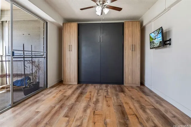 a view of a hallway with a chandelier