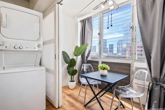 a living room with furniture and window