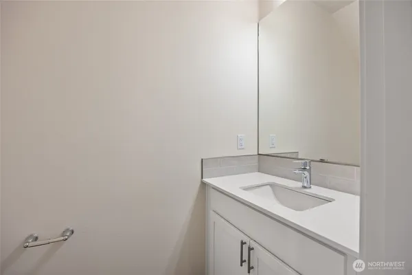 an aerial view of a building with outdoor space