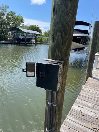 a view of a lake with boats