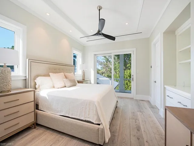 a view of a garden with palm trees