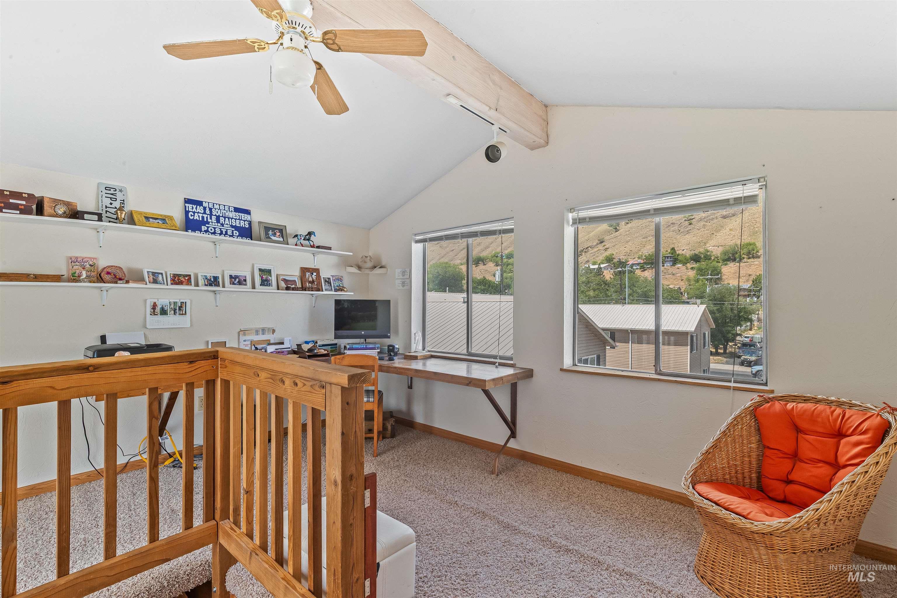 302 Berger Street Riggins, ID 83549 - Photo 8 of 47 Carpeted office with baseboards and ceiling fan