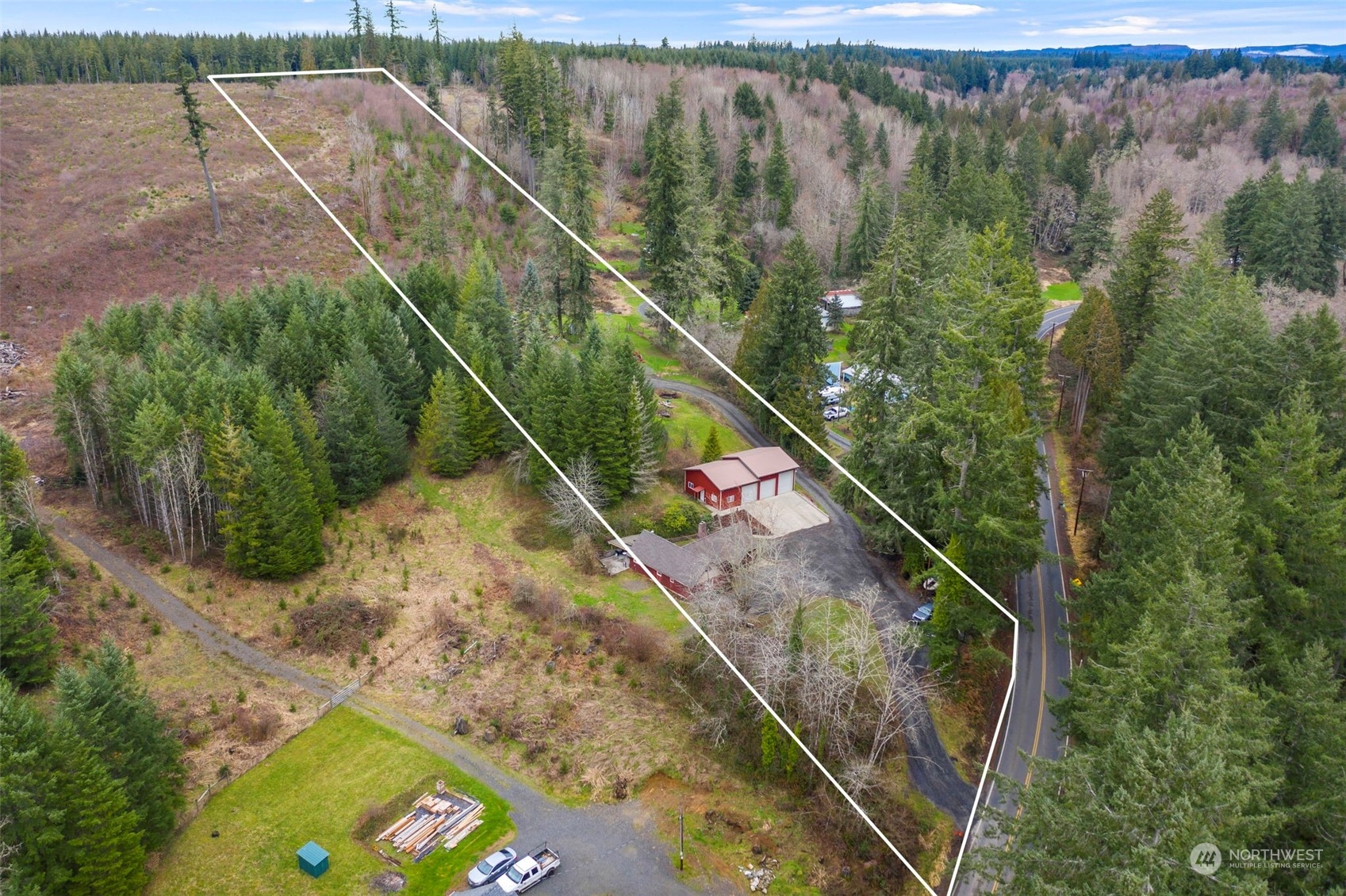 293 Logan Hill Road Chehalis, WA 98532 - Photo 35 of 36 a view of a yard with a lake view