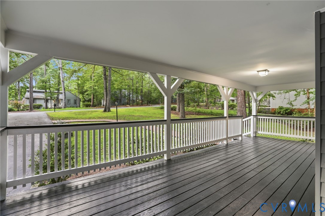 13913 Barnes Spring Road Midlothian, VA 23112 - Photo 48 of 51 Expansive covered porch featuring a dark wood-fini
