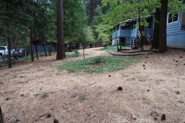 a view of backyard with green space